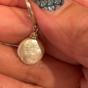 Sterling silver and pearl earrings